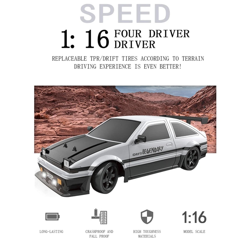 Toyota Sprinter Trueno AE86 - Tokyo Xclusive™ SMOKE RC Drift Car 1:16 Scale