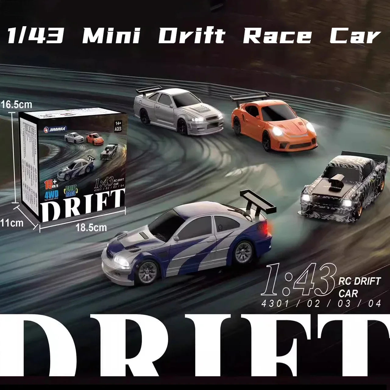 Dodge Hellcat - Tokyo Xclusive™ Mini RC Drift Car 1:43 Scale